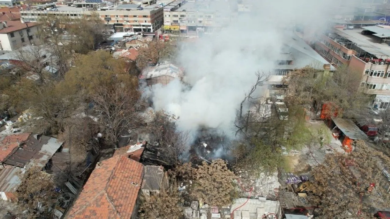 ankara altındağ'da korkutan yangın