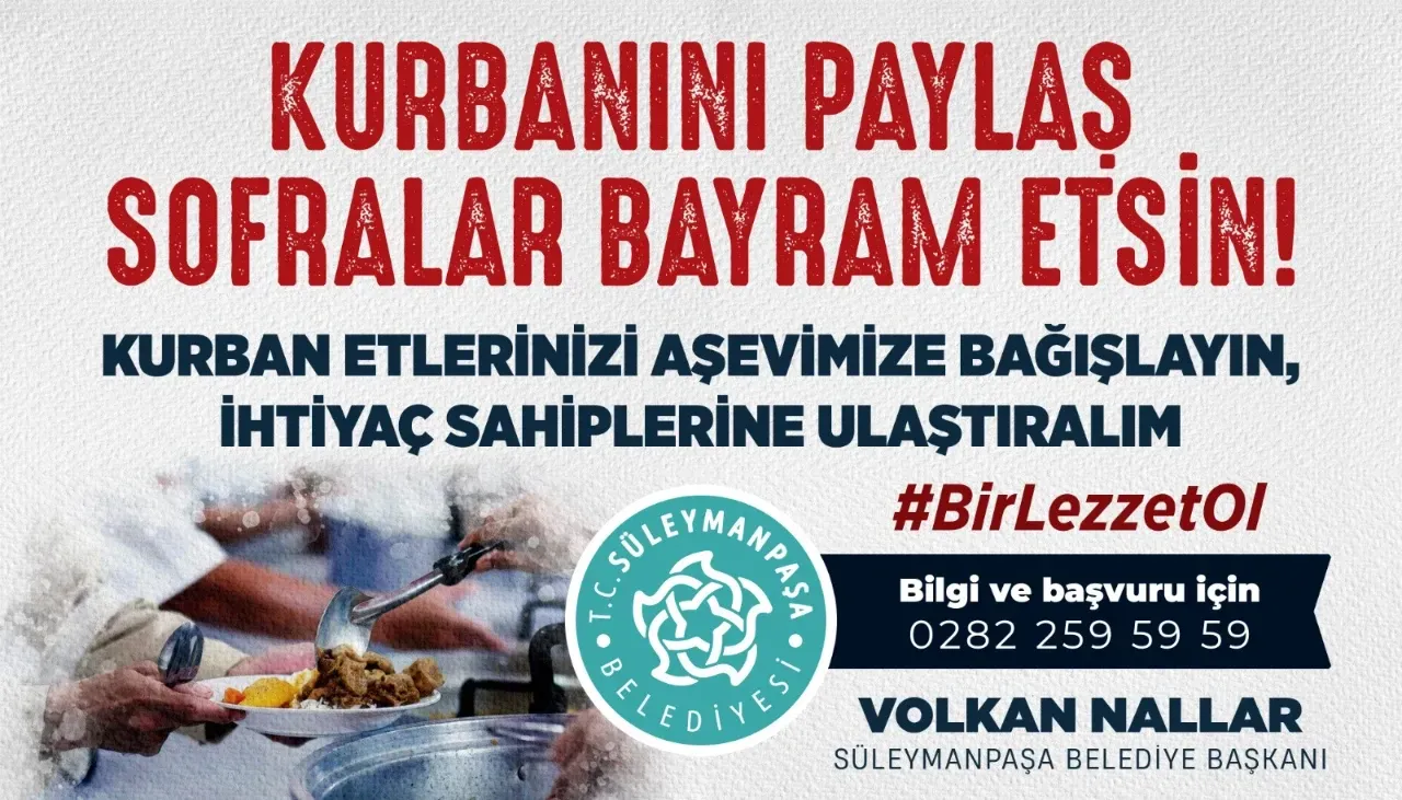 Süleymanpaşa Belediyesi kurban bağışı posteri