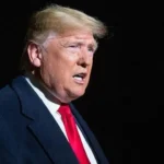 ABD Başkanı Donald Trump açıklama yaparken