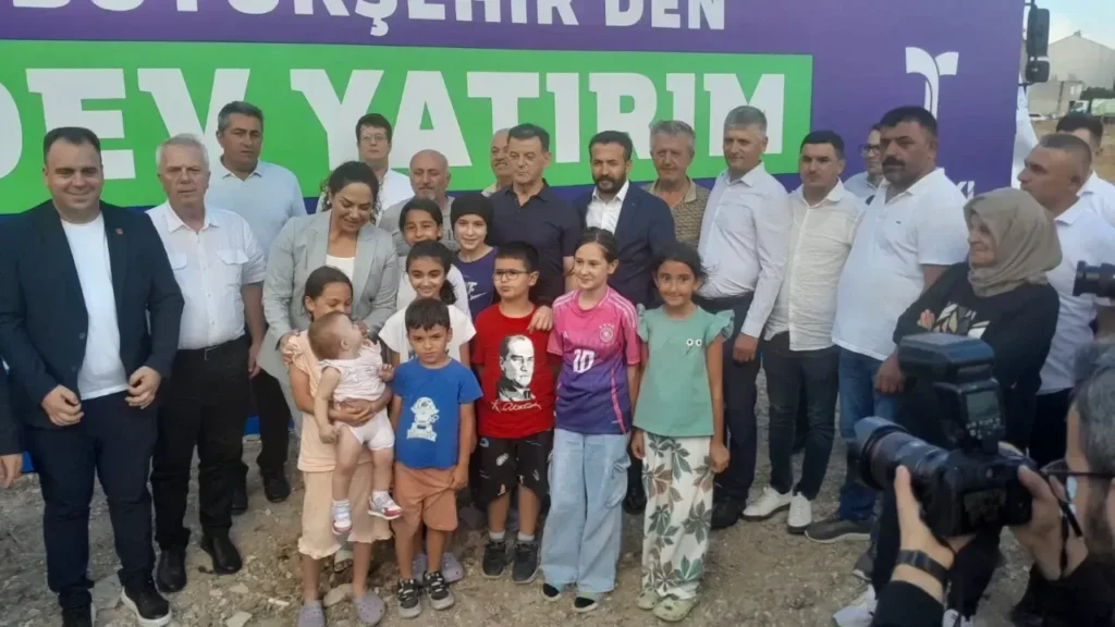 Kapaklı’da içme suyu projesinin temel atma töreninden görüntü.