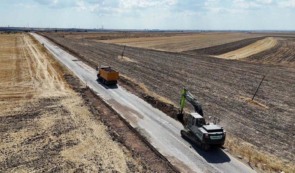 Tekirdağ Ergene’de yenilenen ve genişletilen yol çalışmaları