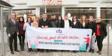 Çorlu’da görme engellilere Kanada Bastonu desteği