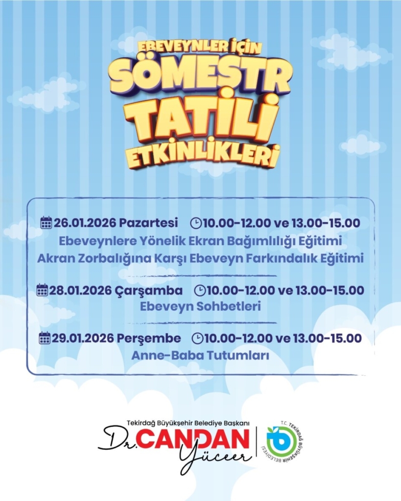 Tekirdağ Büyükşehir’den çocuklara sömestr sürprizi