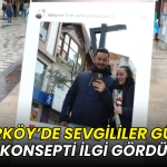 Şarköy’de Sevgililer Günü için hazırlanan Instagram konseptli fotoğraf alanı