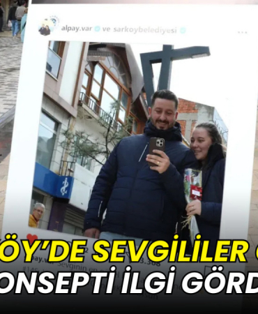 Şarköy’de romantik Sevgililer Günü konsepti ilgi gördü 9 Şarköy’de Sevgililer Günü için hazırlanan Instagram konseptli fotoğraf alanı