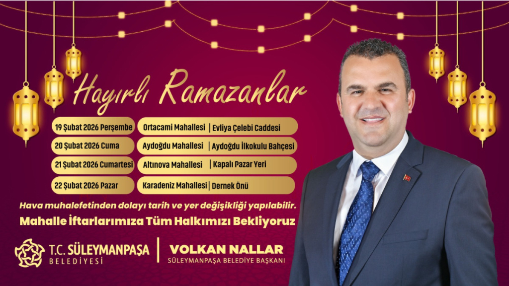 Süleymanpaşa’da Ramazan sofraları kuruluyor