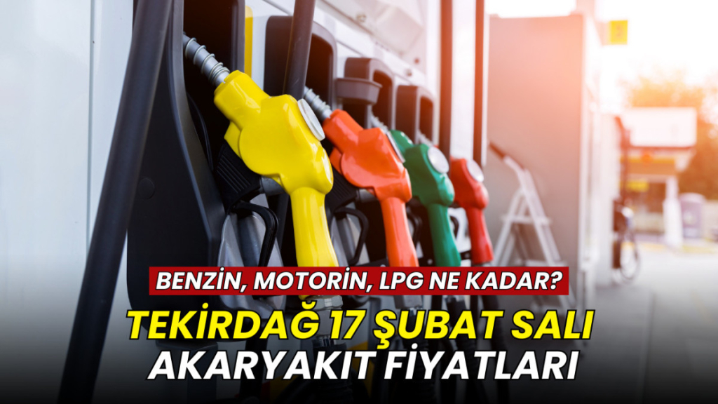 Tekirdağ benzin, motorin, lpg fiyatları (17 Şubat Salı)