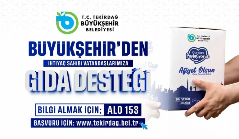 Tekirdağ Büyükşehir’den Ramazan öncesi gıda yardımı 1 Tekirdağ Büyükşehir’den Ramazan öncesi gıda yardımı