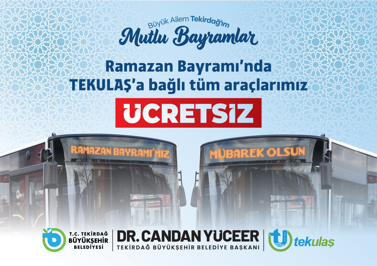 TEKİRDAĞ BÜYÜKŞEHİR BELEDİYESİ 13 MART REKLAM GÖRSELİ