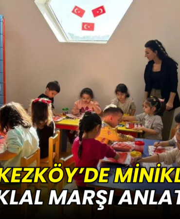 Çerkezköy’de miniklere İstiklal Marşı anlatıldı