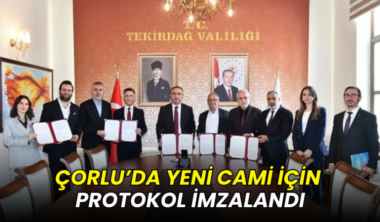 Çorlu’da yeni cami için protokol imzalandı 1 Çorlu’da yeni cami için protokol imzalandı