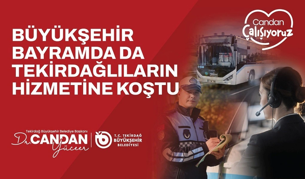 Tekirdağ Büyükşehir ekipleri bayramda da sahadan ayrılmadı