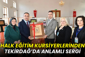 Halk Eğitim kursiyerlerinden Tekirdağ'da anlamlı sergi