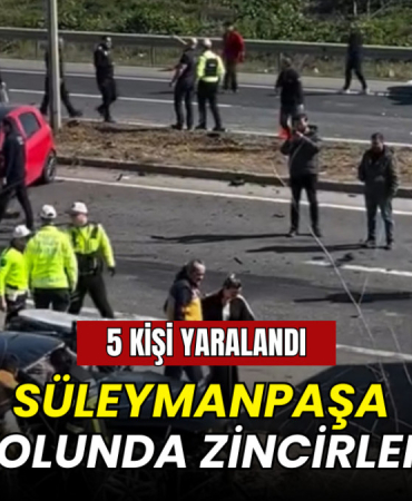 Süleymanpaşa çevre yolunda zincirleme kaza: 5 kişi yaralandı