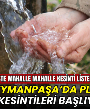 Süleymanpaşa’da su kesintileri başlıyor: İşte mahalle mahalle kesinti listesi