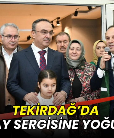 Tekirdağ’da Yeşilay sergisine yoğun ilgi