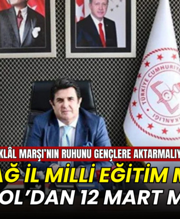 Tekirdağ İl Milli Eğitim Müdürü Yeniyol’dan 12 Mart mesajı