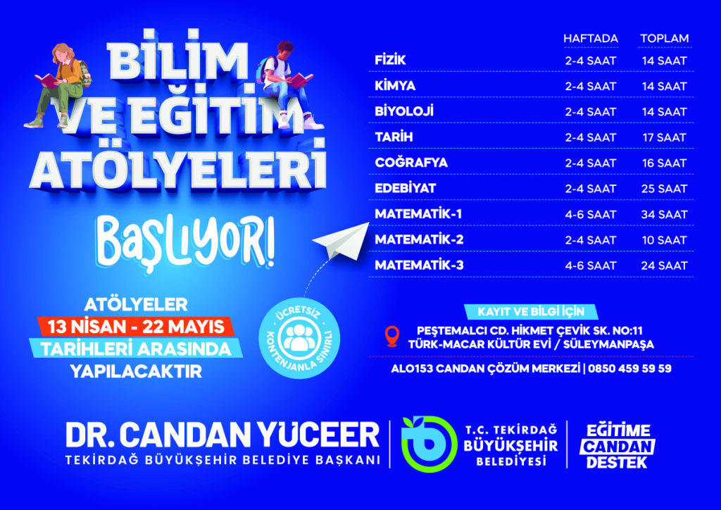 TEKİRDAĞ BÜYÜKŞEHİR BELEDİYESİ 10 NİSAN REKLAM GÖRSELİ