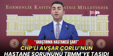 CHP'li Avşar Çorlu'nun hastane sorununu Meclis'e taşıdı: Araştırma Hastanesi şart!