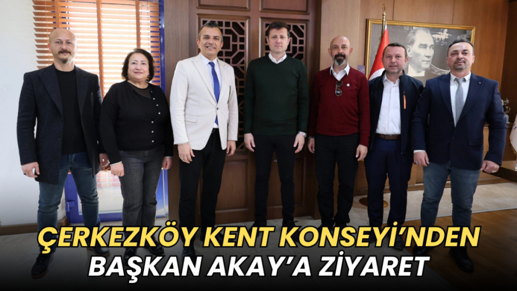 Tekirdağ haberleri - Çerkezköy Kent Konseyi Volkan Kuru Vahap Akay ziyareti