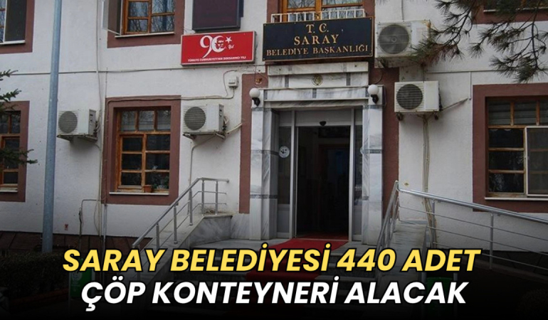 Saray Belediyesi 440 adet çöp konteyneri alacak 1 Tekirdağ haberleri - Saray Belediyesi 440 adet çöp konteyneri alacak