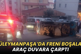 Tekirdağ haberleri - Süleymanpaşa’da belediye aracı duvara çarptı: 1 yaralı