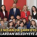 Tekirdağ haberleri - 23 Nisan'da Şarköylü çocuklardan belediyeye ziyaret