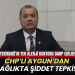 Tekirdağ haberleri - CHP'li Aygun’dan sağlıkta şiddete tepki: Tekirdağ’ın tek alerji doktoru darp edildi, burnu kırıldı”