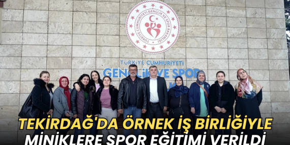Tekirdağ’da örnek iş birliğiyle miniklere spor eğitimi verildi