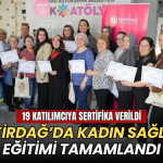 Tekirdağ haberleri - Tekirdağ’da kadın sağlığı eğitimi tamamlandı: 19 katılımcıya sertifika