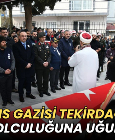 Tekirdağ haberleri - Kıbrıs gazisi Tekirdağ'da son yolculuğuna uğurlandı