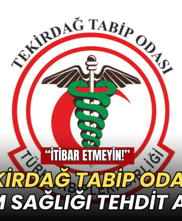 Tekirdağ Tabip Odası: Toplum sağlığı tehdit altında 8 Tekirdağ haberleri - Tekirdağ Tabip Odası: Toplum sağlığı tehdit altında