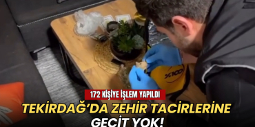 Tekirdağ haberleri - Tekirdağ’da zehir tacirlerine geçit yok: 172 kişiye işlem yapıldı