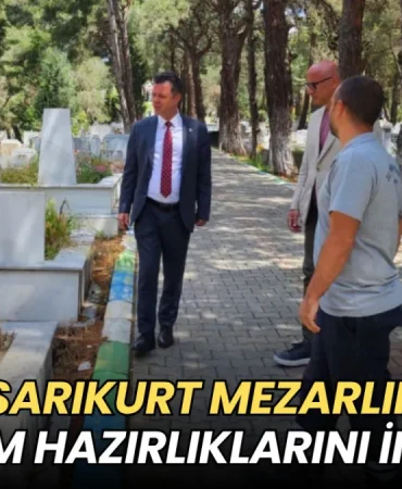 Başkan Sarıkurt mezarlıklardaki bayram hazırlıklarını inceledi 9 Tekirdağ haberleri - Başkan Sarıkurt mezarlıklardaki bayram hazırlıklarını inceledi