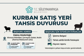 Süleymanpaşa’da kurban satış yeri başvuruları başlıyor 7 bc96b834-dbd0-47b1-a4ef-e8fef05e76c4