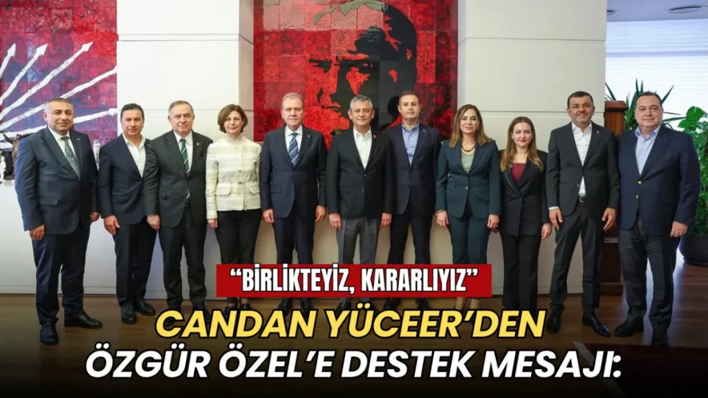 Tekirdağ haberleri - Candan Yüceer’den Özgür Özel’e destek mesajı: “Birlikteyiz, kararlıyız”