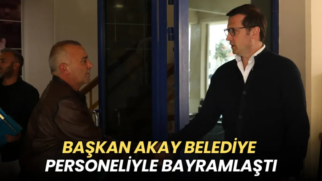 Tekirdağ haberleri - Başkan Akay belediye personeliyle bayramlaştı