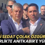 Tekirdağ haberleri - CHP Çerkezköy İlçe Başkanı Sedat Çolak Özgür Özel ile birlikte Anıtkabir'e yürüdü
