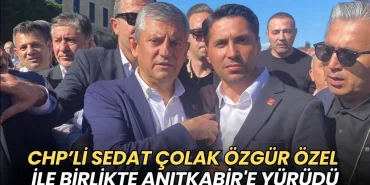Tekirdağ haberleri - CHP Çerkezköy İlçe Başkanı Sedat Çolak Özgür Özel ile birlikte Anıtkabir'e yürüdü