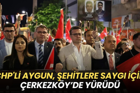 CHP'li Aygun, şehitlere saygı için Çerkezköy’de yürüdü 9 Tekirdağ haberleri - CHP'li Aygun, şehitlere saygı için Çerkezköy’de yürüdü