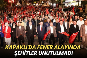 Tekirdağ haberleri - Kapaklı'da fener alayında şehitler unutulmadı
