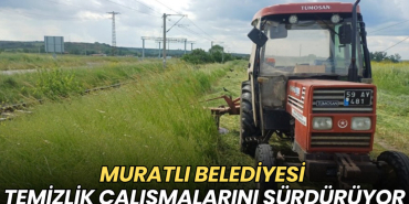 Tekirdağ haberleri - Muratlı Belediyesi temizlik çalışmalarını sürdürüyor