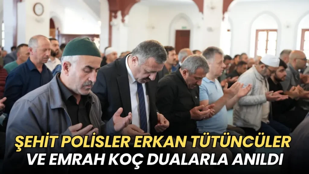 Tekirdağ haberleri - Şehit polisler Erkan Tütüncüler ve Emrah Koç dualarla anıldı