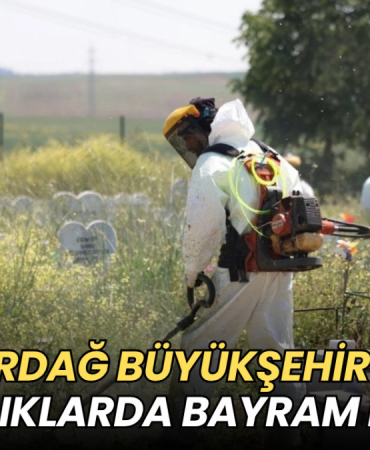 Tekirdağ haberleri - Tekirdağ Büyükşehir’den mezarlıklarda bayram mesaisi