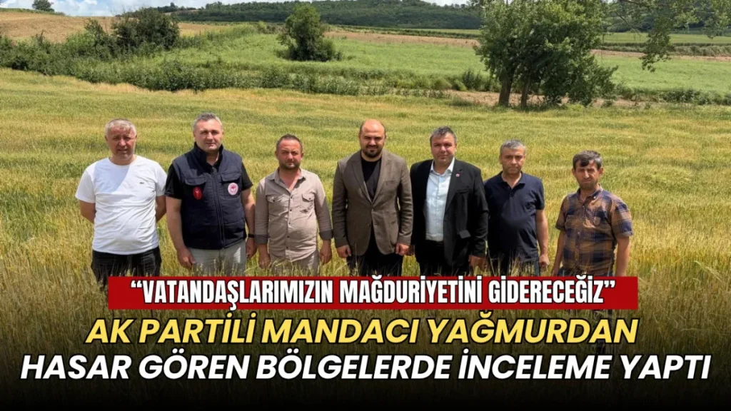 Tekirdağ haberleri - AK Partili Mandacı duyurdu: Süleymanpaşa’da yağmurdan etkilenen çiftçiler için destek süreci başlatıldı
