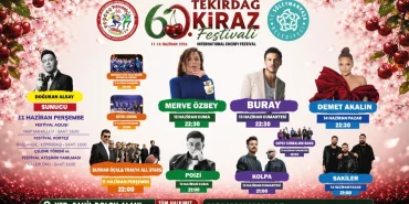 60. Tekirdağ Kiraz Festivali’nde sahne alacak isimler belli oldu 1 Tekirdağ haberleri - 60. Uluslararası Tekirdağ Kiraz Festivali için geri sayım başladı