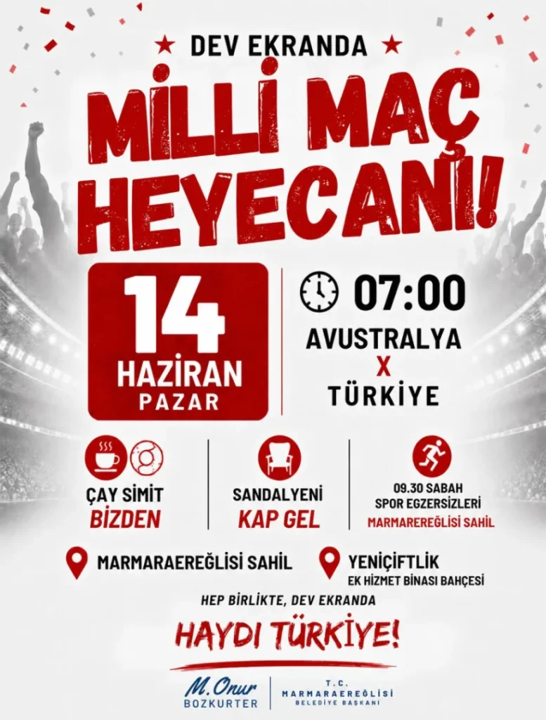 Marmaraereğlisi’nde milli maç heyecanı dev ekranda yaşanacak 4 Marmaraereğlisi haberleri - Marmaraereğlisi’nde milli maç heyecanı dev ekranda yaşanacak