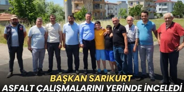 Çorlu haberleri - Ahmet Sarıkurt Cumhuriyet Mahallesi’ndeki asfalt çalışmalarını inceledi