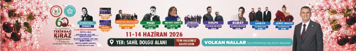SÜLEYMANPAŞA BELEDİYESİ KİRAZ FESTİVALİ REKLAM BANNER