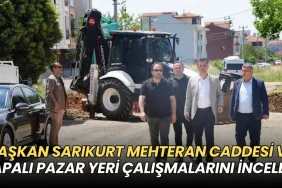 Tekirdağ haberleri - Başkan Sarıkurt Mehteran Caddesi ve kapalı pazar yeri çalışmalarını inceledi